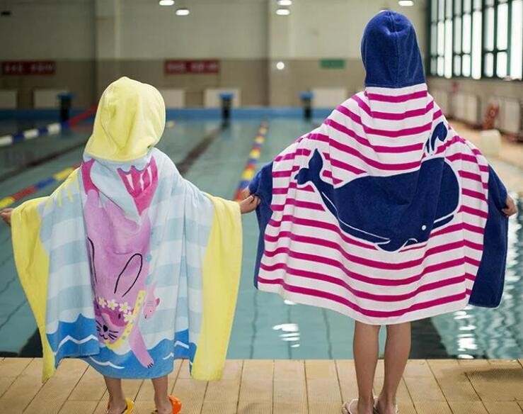 Amazon hot sale kids hooded poncho towels