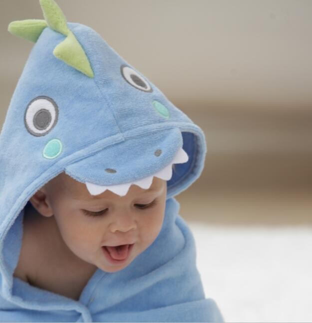 Baby & Kids hooded poncho towel with animal designs