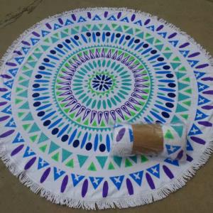 	 Colorful and Fun  Circular beach towels for Beach and Travel