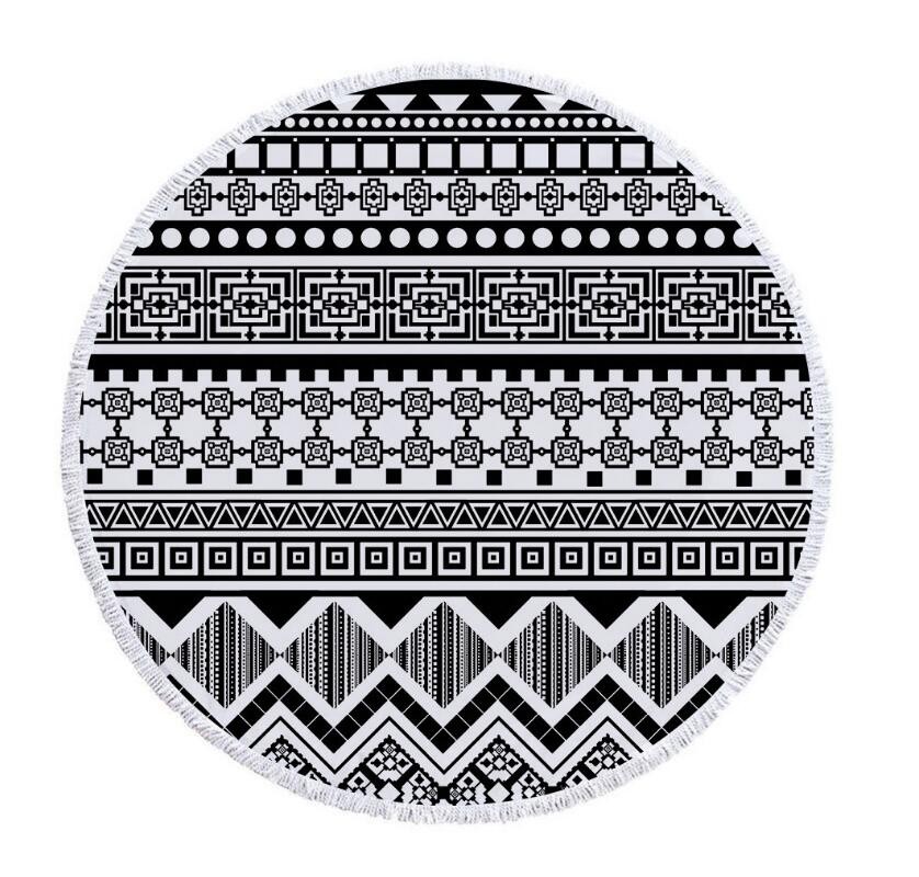 Plam design round beach towel diameter 150cm 30inch