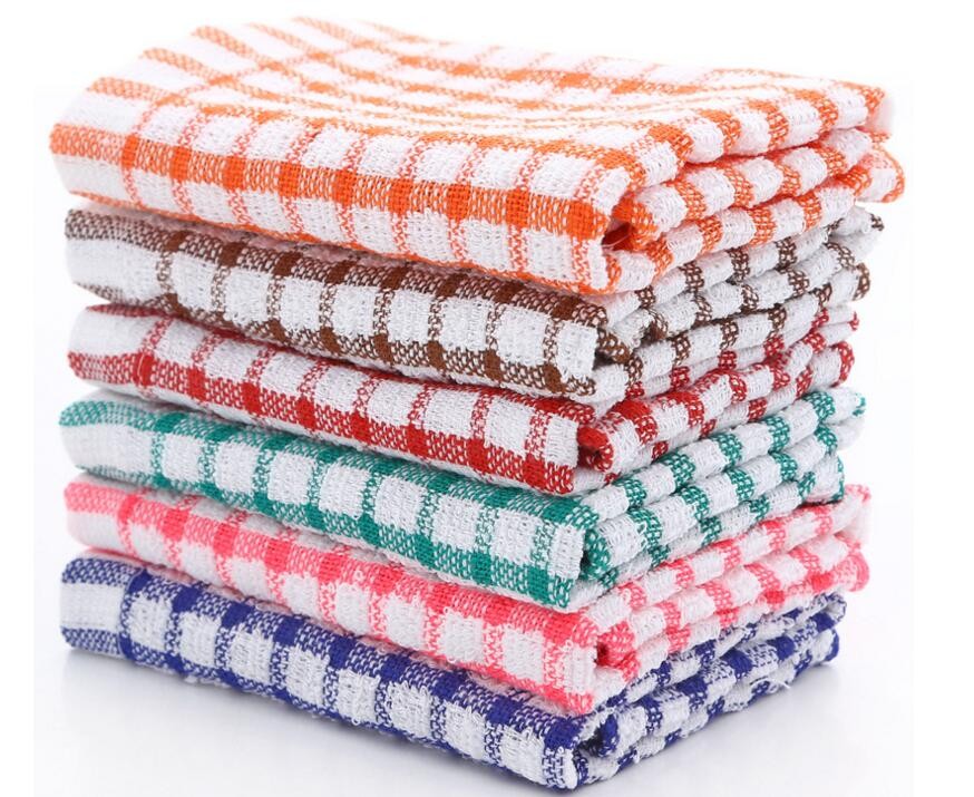 Polyester and Cotton Print Tea Towel Printing plain tea towel stripped tea towel