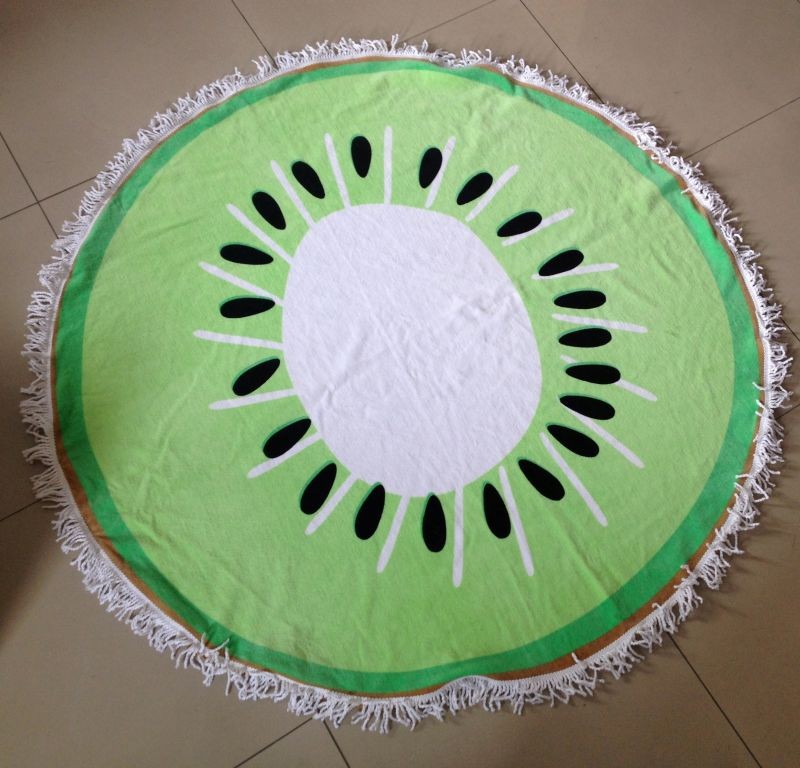  Watermelon  printed sand free round beach towel 