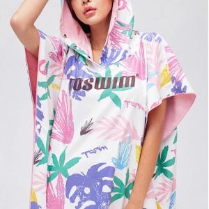 Quick Dry Soft Microfiber adults hooded surf poncho beach towel