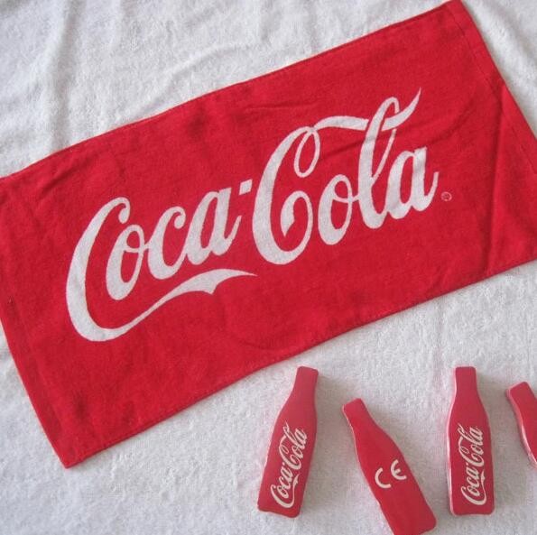 ​ Cotton compressed magic advertising towel of Coco Cola