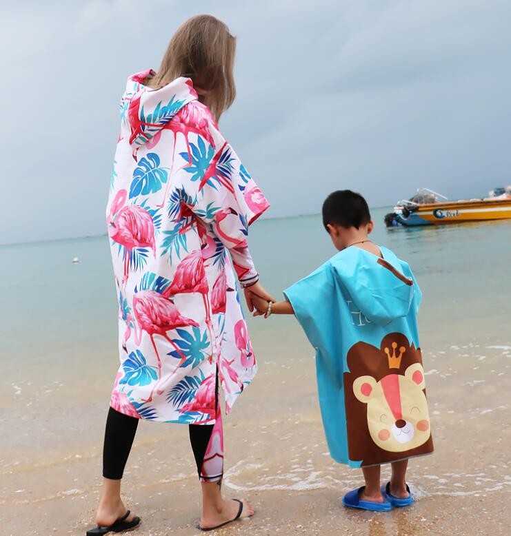 XL size 100%  cotton hooded poncho beach  towels