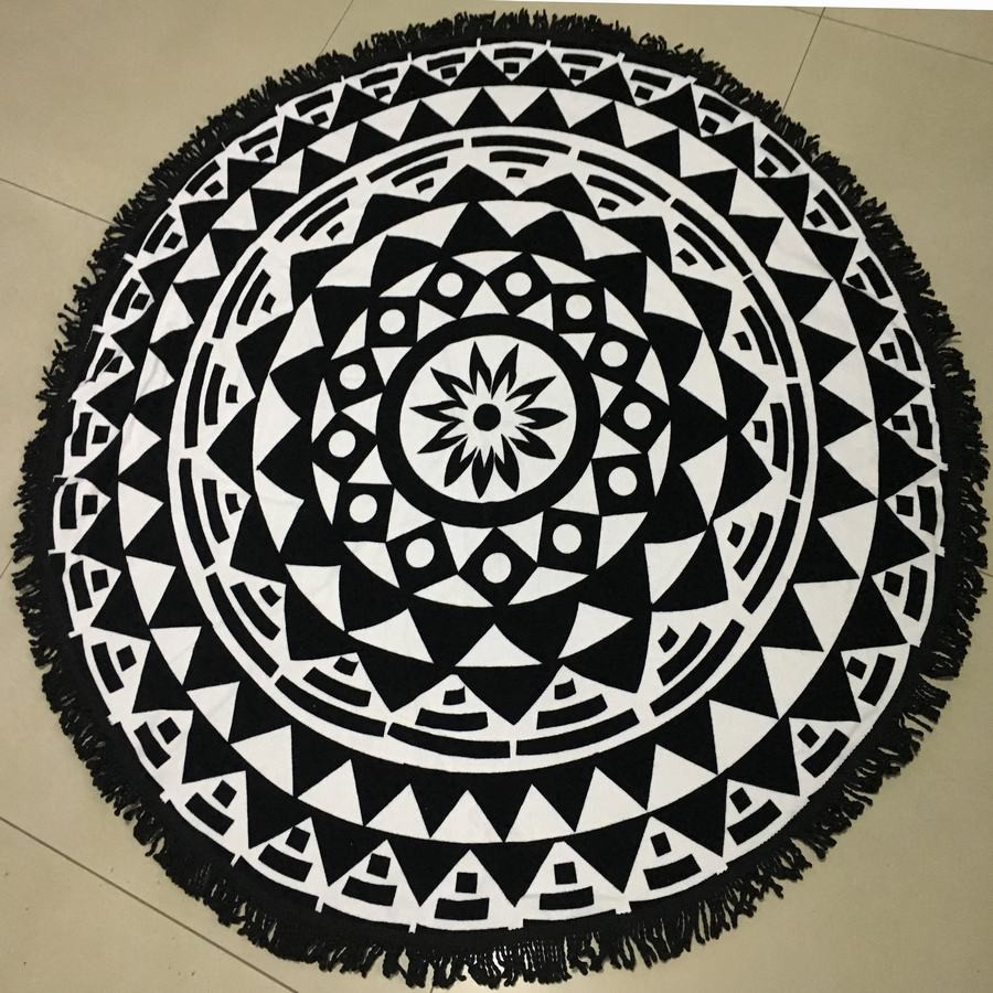  sand free customer printing round microfiber beach towel